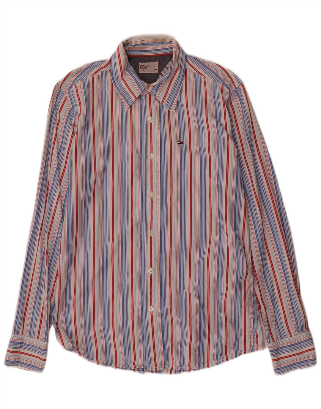 Tommy Hilfiger Herrenhemd, klein, mehrfarbig, gestreift, Baumwolle