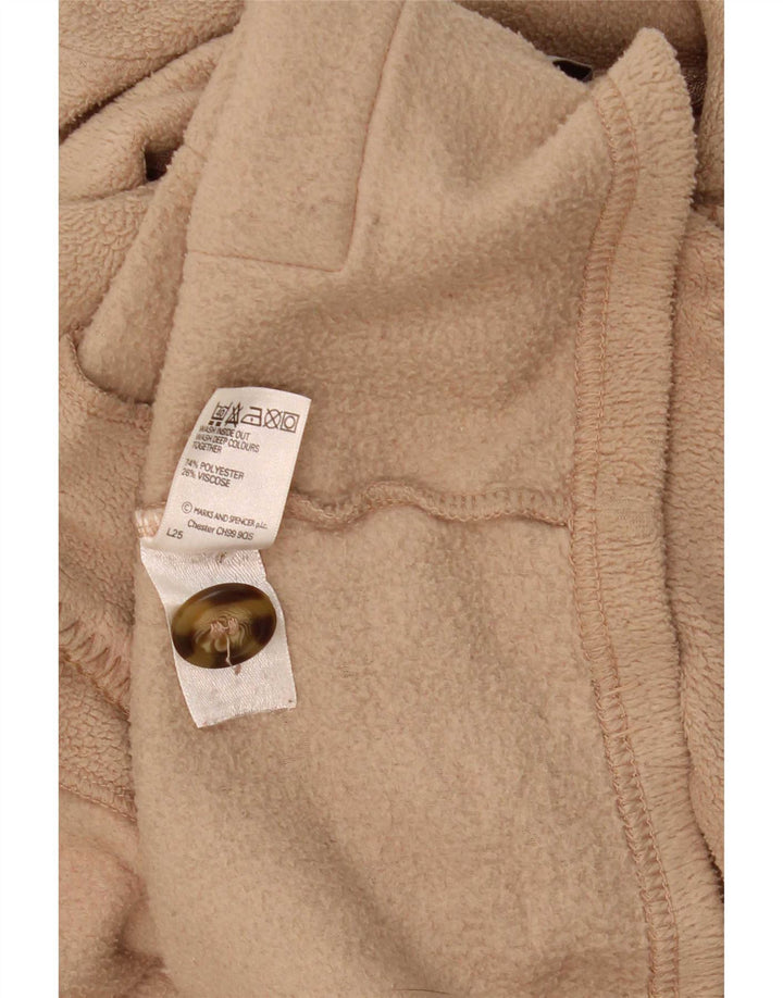 Marks & Spencer Damen Fleecejacke UK 16 Large Beige Polyester