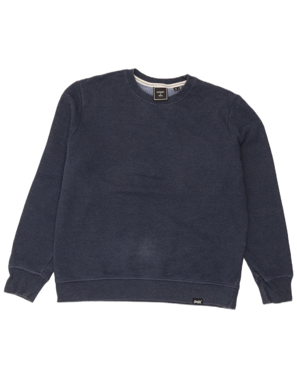 Superdry Damen-Sweatshirt mit lockerer Passform, UK 12, mittelmarineblaue Baumwolle