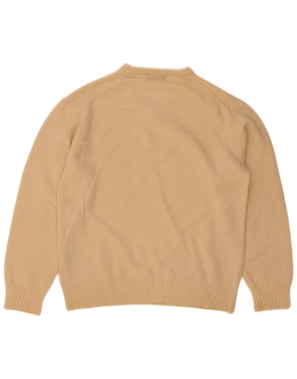 Kappa Herren-Pullover mit V-Ausschnitt, groß, beige Lammwolle