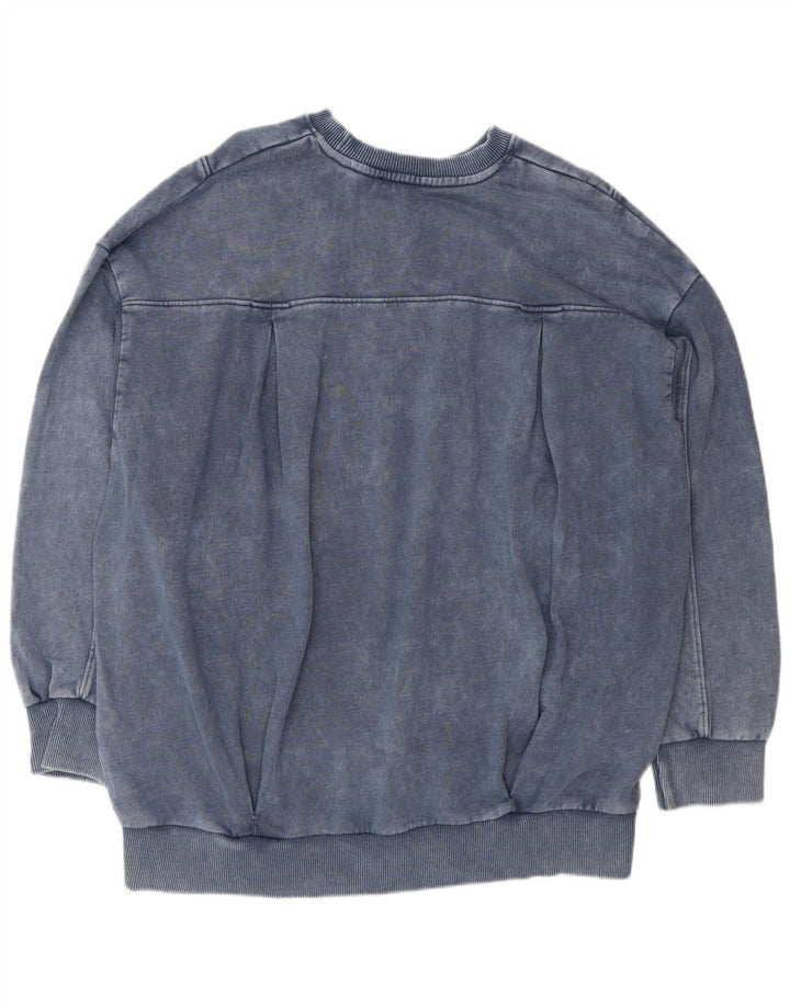Übergroßer Damen-Sweatshirtpullover von Zara, Gr. 40, Größe L, Marineblau, Baumwolle