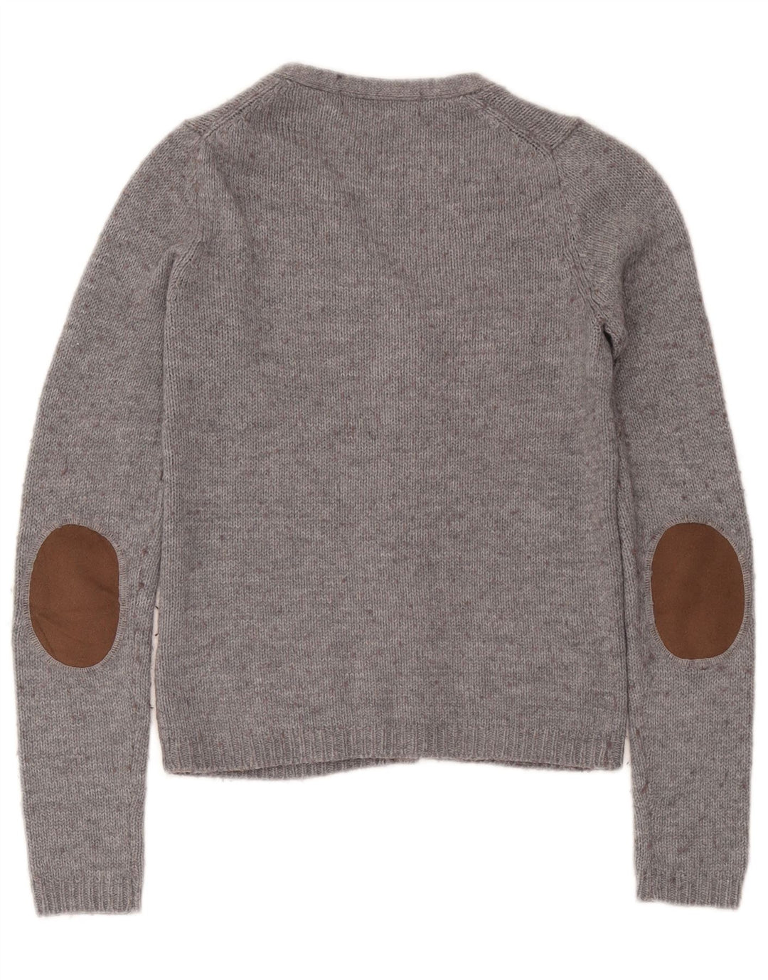 Zara Damen-Cardigan-Pullover UK 12 Mittelgrau geflecktes Acryl