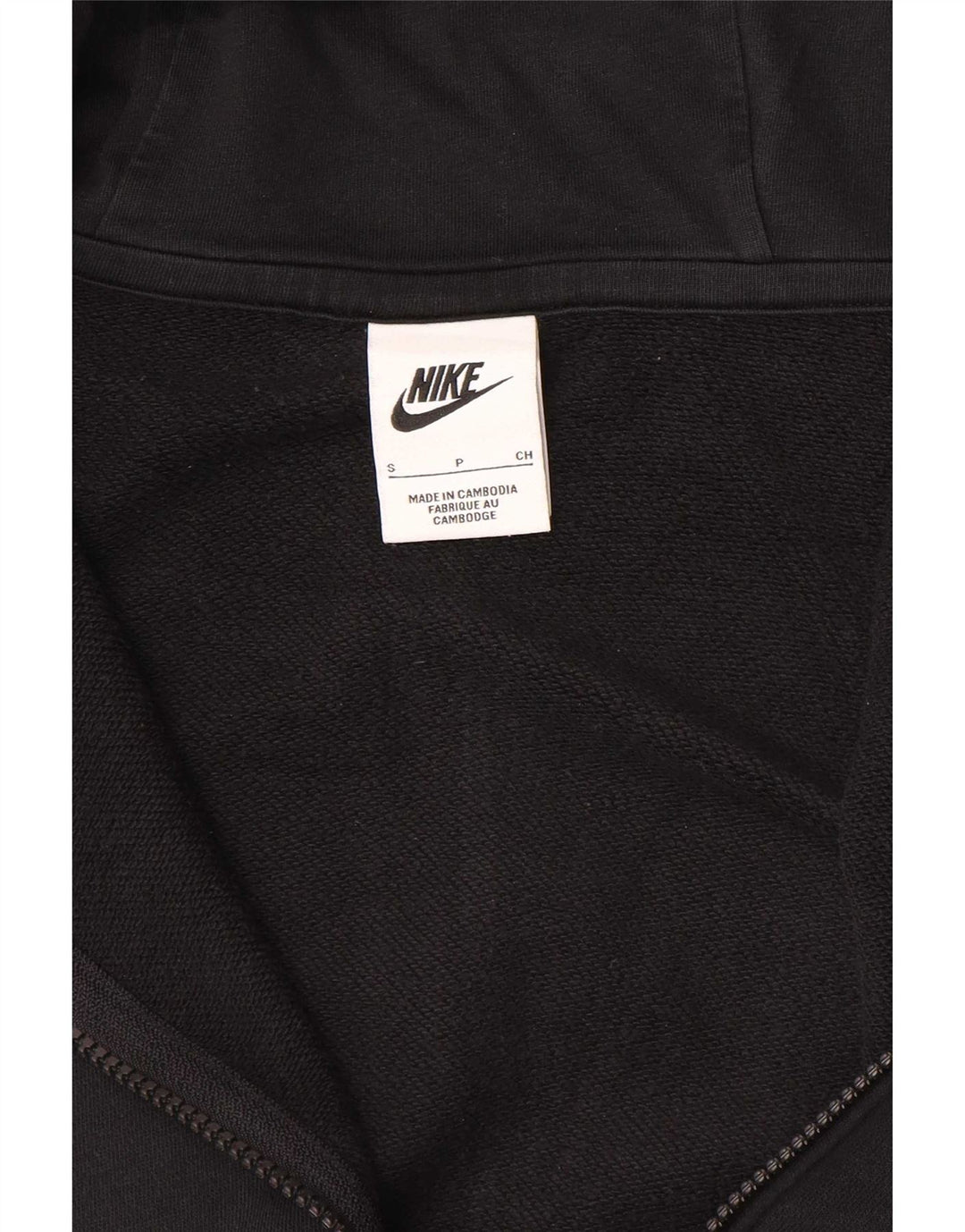 Nike Damen-Pullover mit übergroßem Reißverschluss und Kapuze, Gr. 10, Größe S, Schwarz