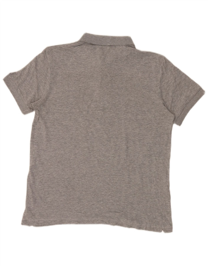 French Connection Herren-Poloshirt, große, grau gesprenkelte Baumwolle