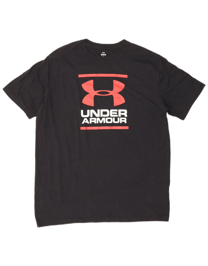 Under Armour Herren-T-Shirt mit Grafik, groß, aus schwarzer Baumwolle