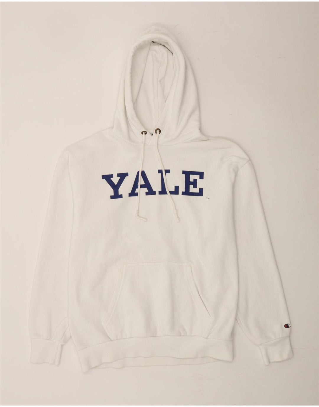 CHAMPION Mens Graphic Hoodie Jumper Medium White Cotton Vintage Champion and Second-Hand Champion from Messina Hembry 