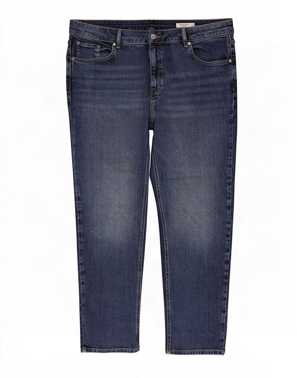Marks & Spencer Damen The Sienna Straight Jeans UK 20 2XL W40 L27 Blau