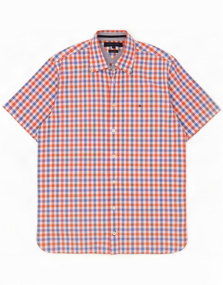 Tommy Hilfiger Herren Kurzarmhemd Mittel Mehrfarbig kariert