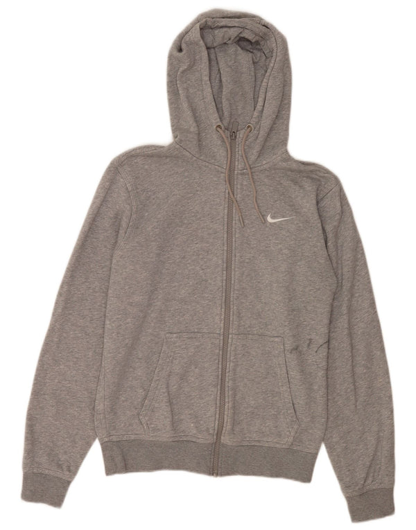 Nike Herren-Kapuzenpullover mit Reißverschluss, klein, grau gefleckte Baumwolle