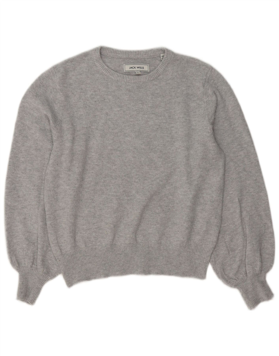 JACK WILLS Damen-Pullover, übergroß, Rundhalsausschnitt, Gr. 8, Grau