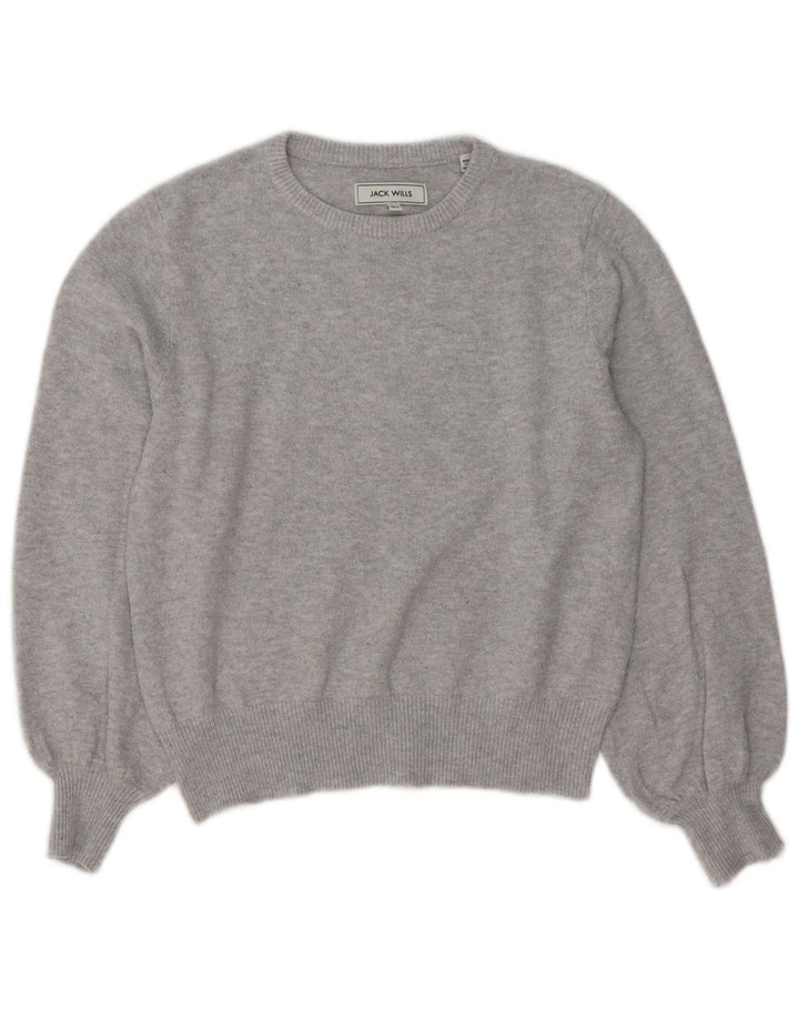 JACK WILLS Damen-Pullover, übergroß, Rundhalsausschnitt, Gr. 8, Grau