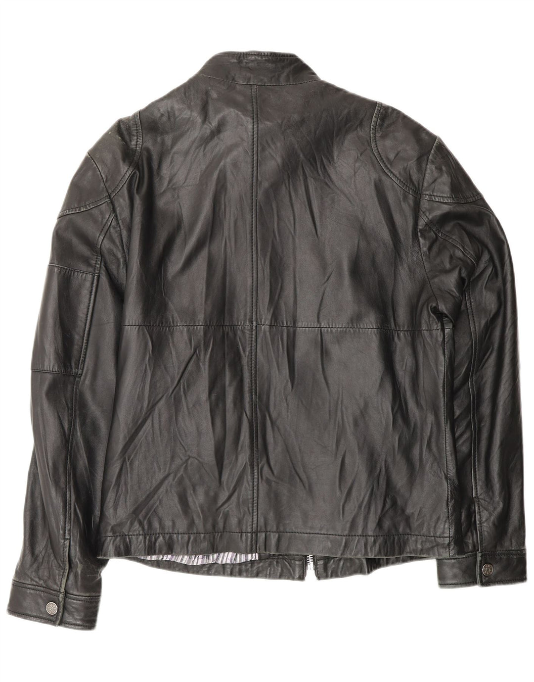 Carlo Pignatelli Herren Lederjacke IT 50 Großes schwarzes Leder