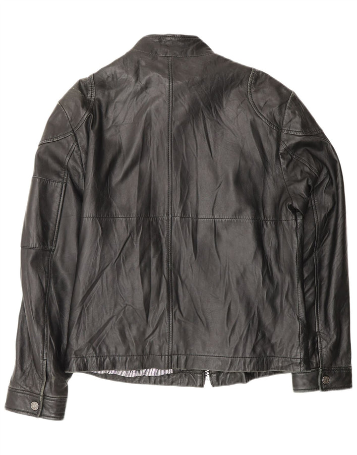 Carlo Pignatelli Herren Lederjacke IT 50 Großes schwarzes Leder