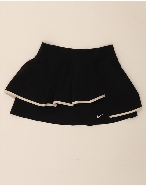 Nike Damen Dri Fit Tennisrock UK 6 XS Schwarz Colourblock Polyester