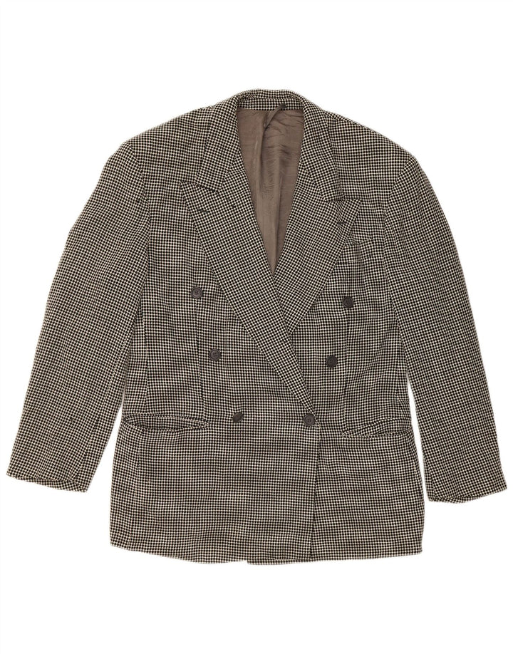 Hugo Boss Damen Zweireihige Blazerjacke IT 50 XL Grau gepunktet