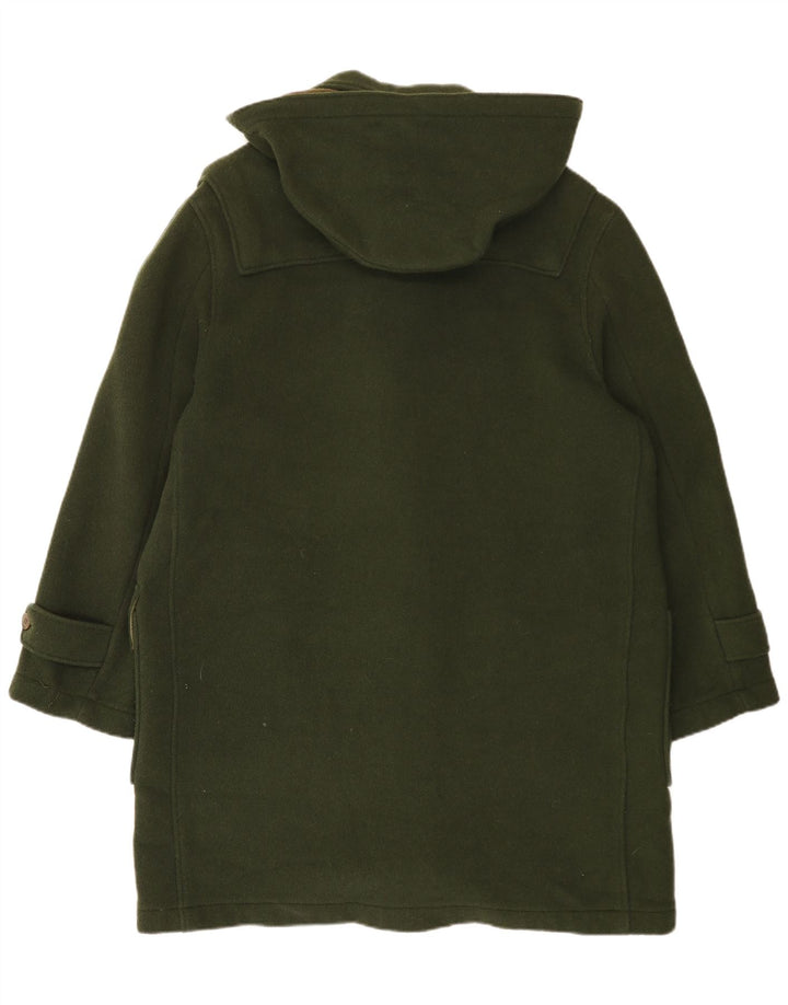 Vintage Herren Dufflecoat mit Kapuze IT 50 Große grüne Wolle