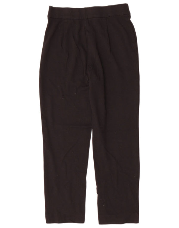 Marks & Spencer Damen gerade verkürzte Hose UK 8 Small W26 L25 Schwarz