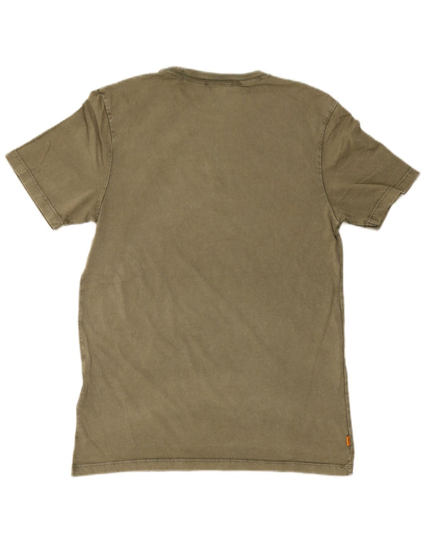 Timberland Herren T-Shirt mit normaler Passform, klein, Khaki, Baumwolle