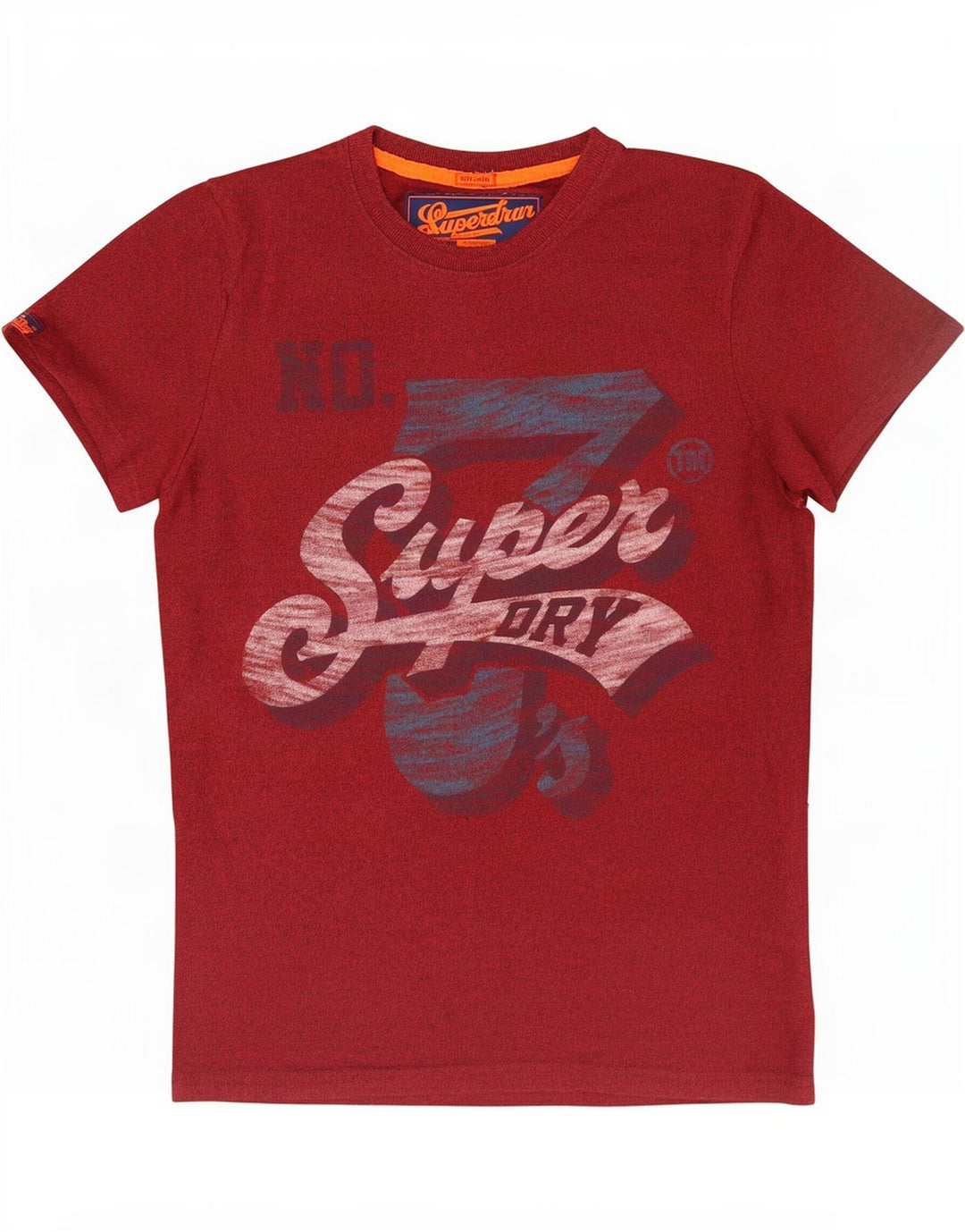 Superdry Herren T-Shirt mit Grafik, groß, kastanienbraun, gesprenkelte Baumwolle