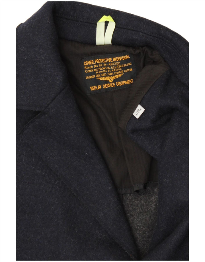 Replay Jungen-Blazer mit 3 Knöpfen, 11–12 Jahre, Marineblau, Polyester, klassisch