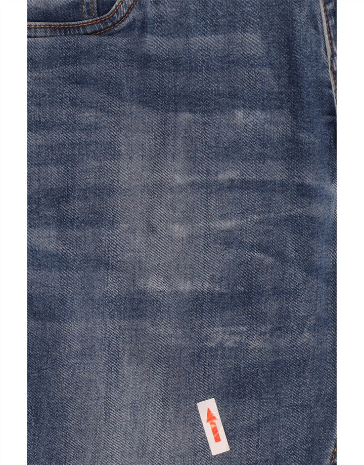 Dack's Damen Crop Slim Jeans IT 46 Large W30 L24 Blaue Baumwolle