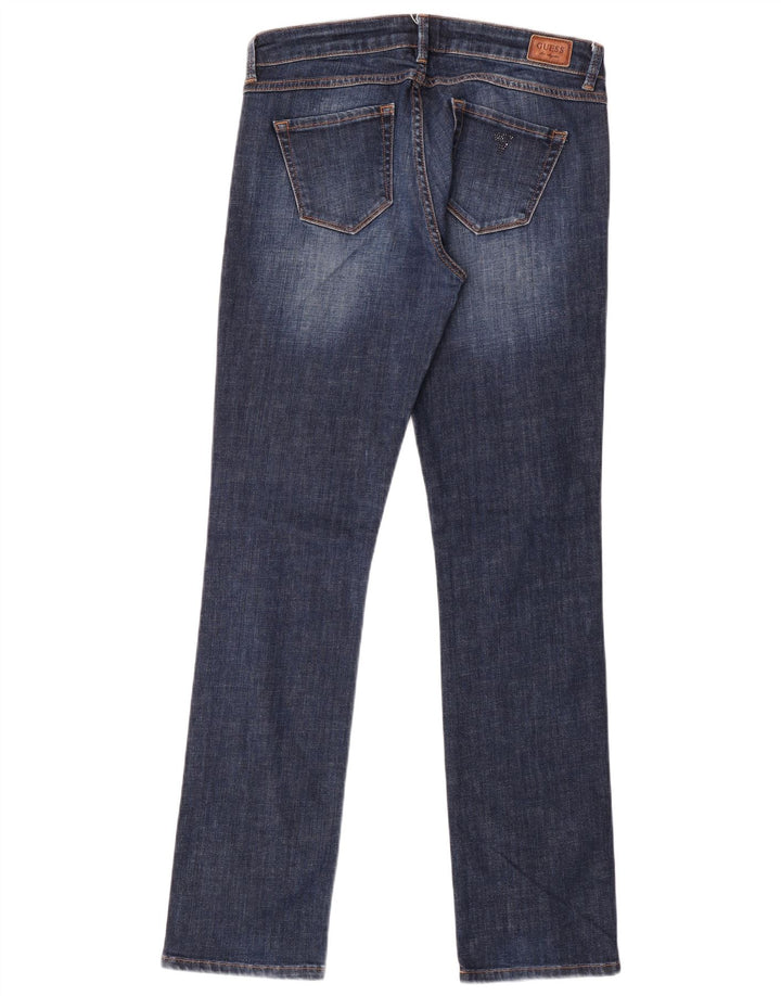 Guess Damen Starlet Straight Jeans W30 L32 Blaue Baumwolle