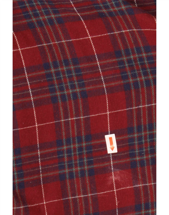 HOLLISTER Flanellhemd für Damen, UK 14, mittelgroß, Burgunderrot, kariert, Baumwolle