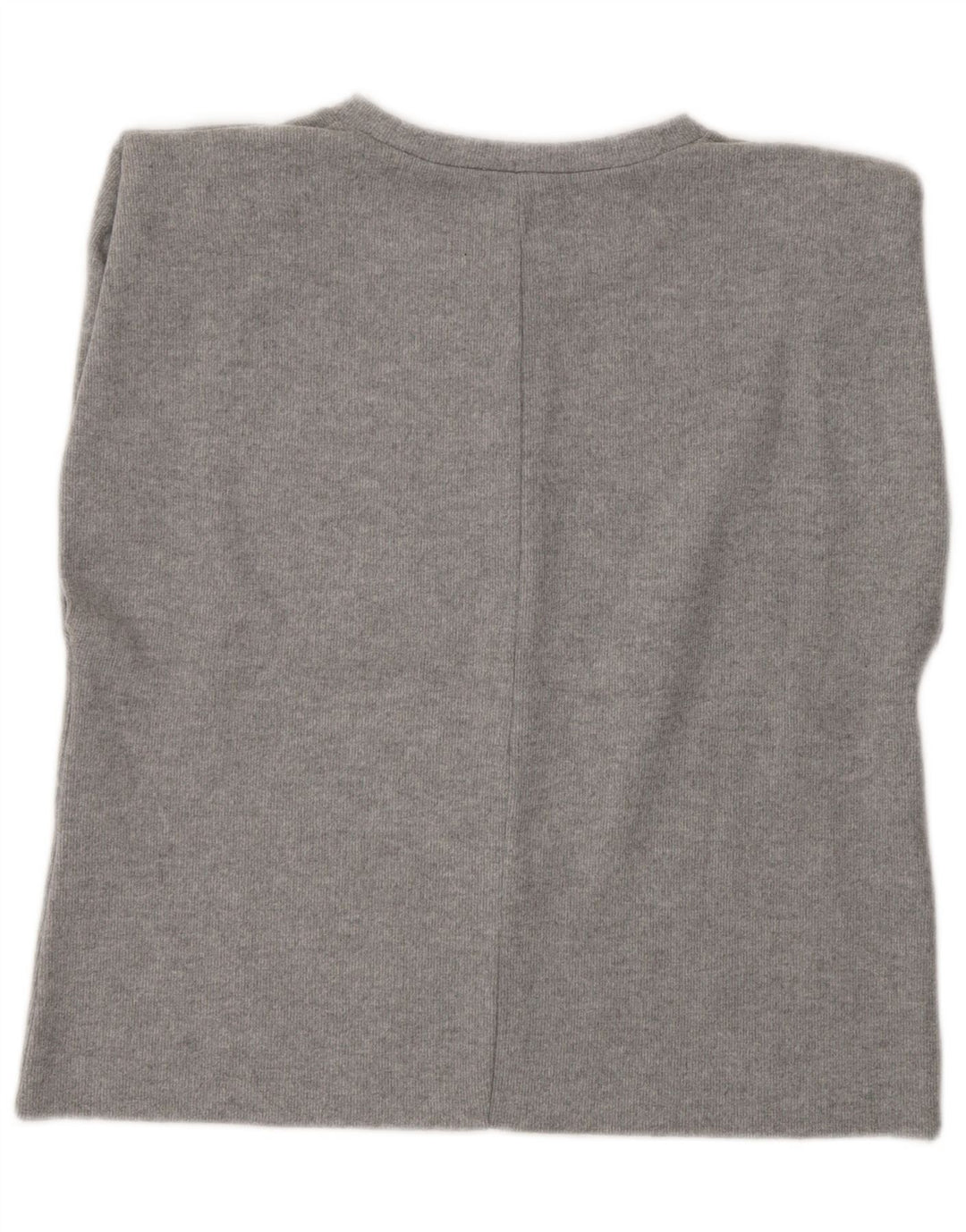 Zara Damen Weste Top UK 14 Mittelgraues Polyester