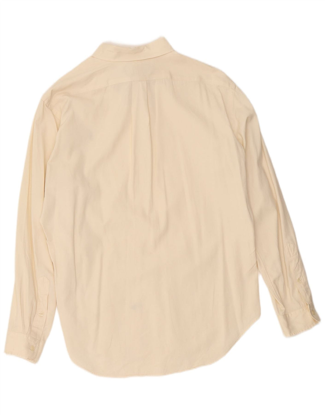 Ralph Lauren Herren-Hemd mit klassischer Passform, groß, cremefarbene Baumwolle