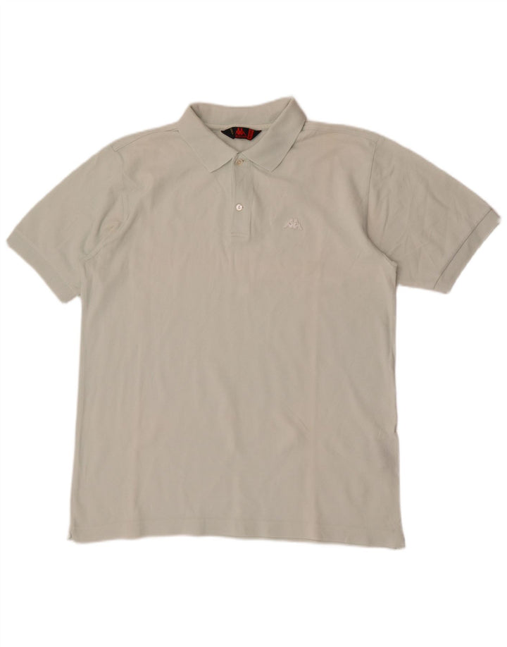 Kappa Herren-Poloshirt aus mittelblauer Baumwolle