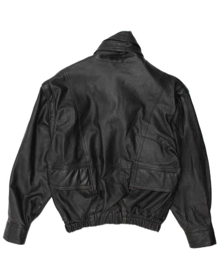 Vintage Herren Lederjacke UK 38 Mittelschwarzes Leder