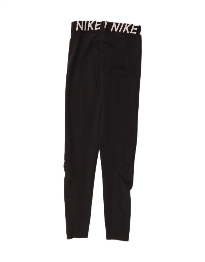 Nike Womens Graphic Leggings UK 12 Mittelschwarzes Polyester