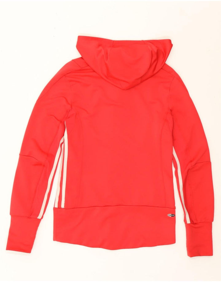 Adidas Damen Clima 365 Zip Hoodie Pullover UK 8 Small Rot Polyester