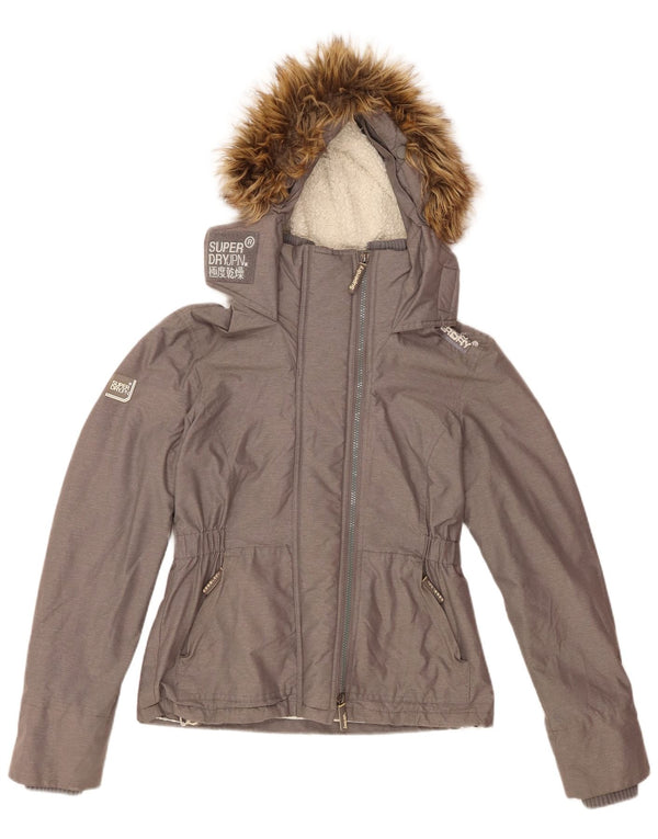 Superdry Damen Windattacker Graphic Windjacke UK 10 Small Grau