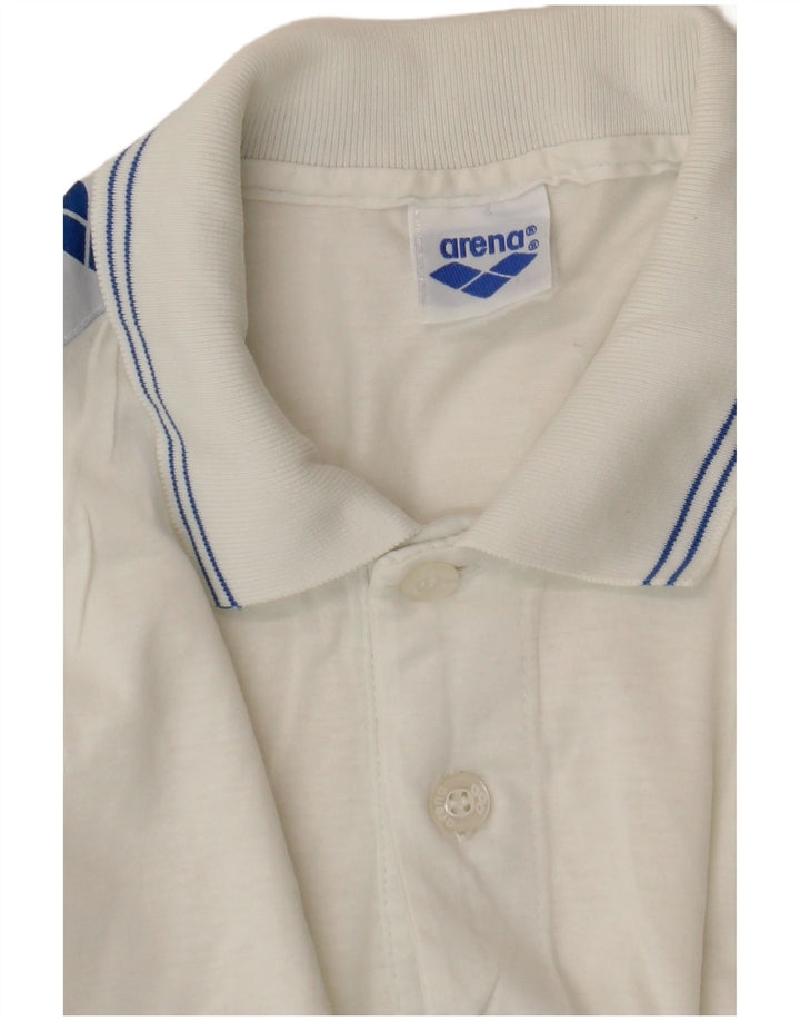 Arena Herren-Poloshirt mit Grafik, mittelweiß