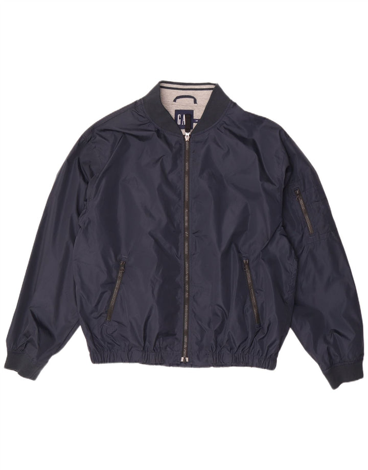Gap Herren Bomberjacke UK 40 Large Marineblau Polyester