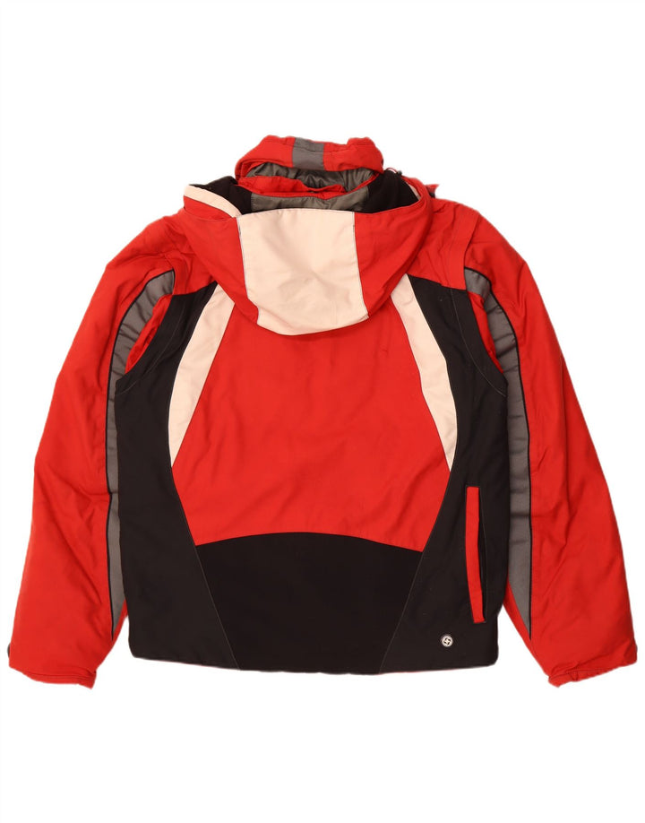 Colmar Herren-Skijacke mit Kapuze, EU 52, Größe L, Rot, Farbblock