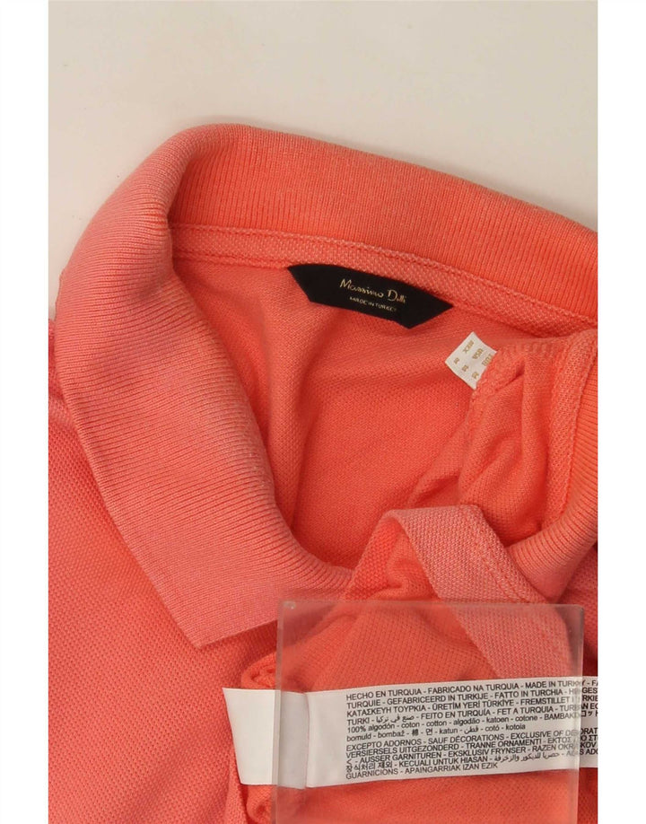 Massimo Dutti Herren Poloshirt Mittelorange Baumwolle