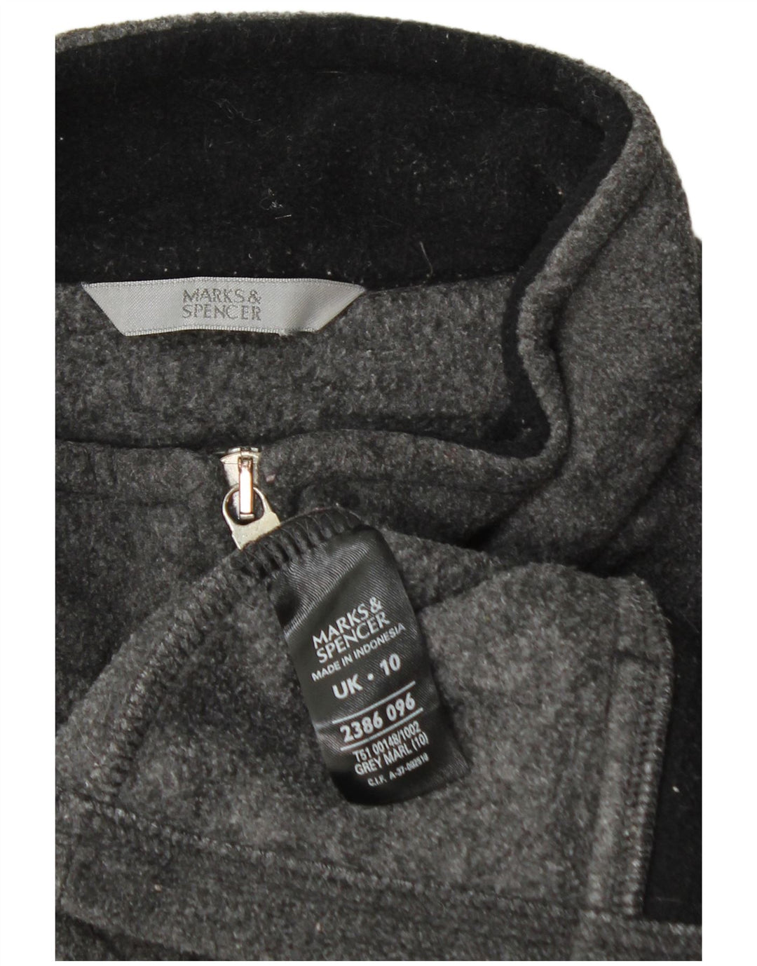 Marks & Spencer Damen Fleeceweste UK 10 Small Grau Polyester