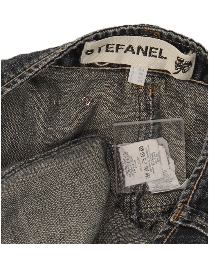 Stefanel Damen Jeansrock IT 40 Medium W30 Marineblaue Baumwolle