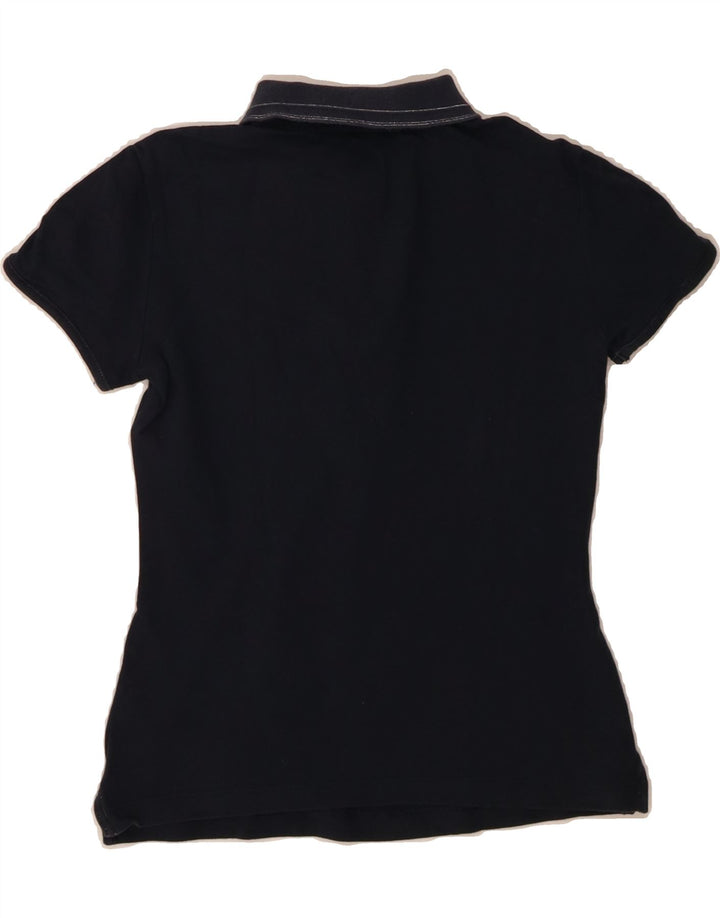 CHAMPION Womens Polo Shirt UK 12 Medium Navy Blue Cotton Vintage Champion and Second-Hand Champion from Messina Hembry 