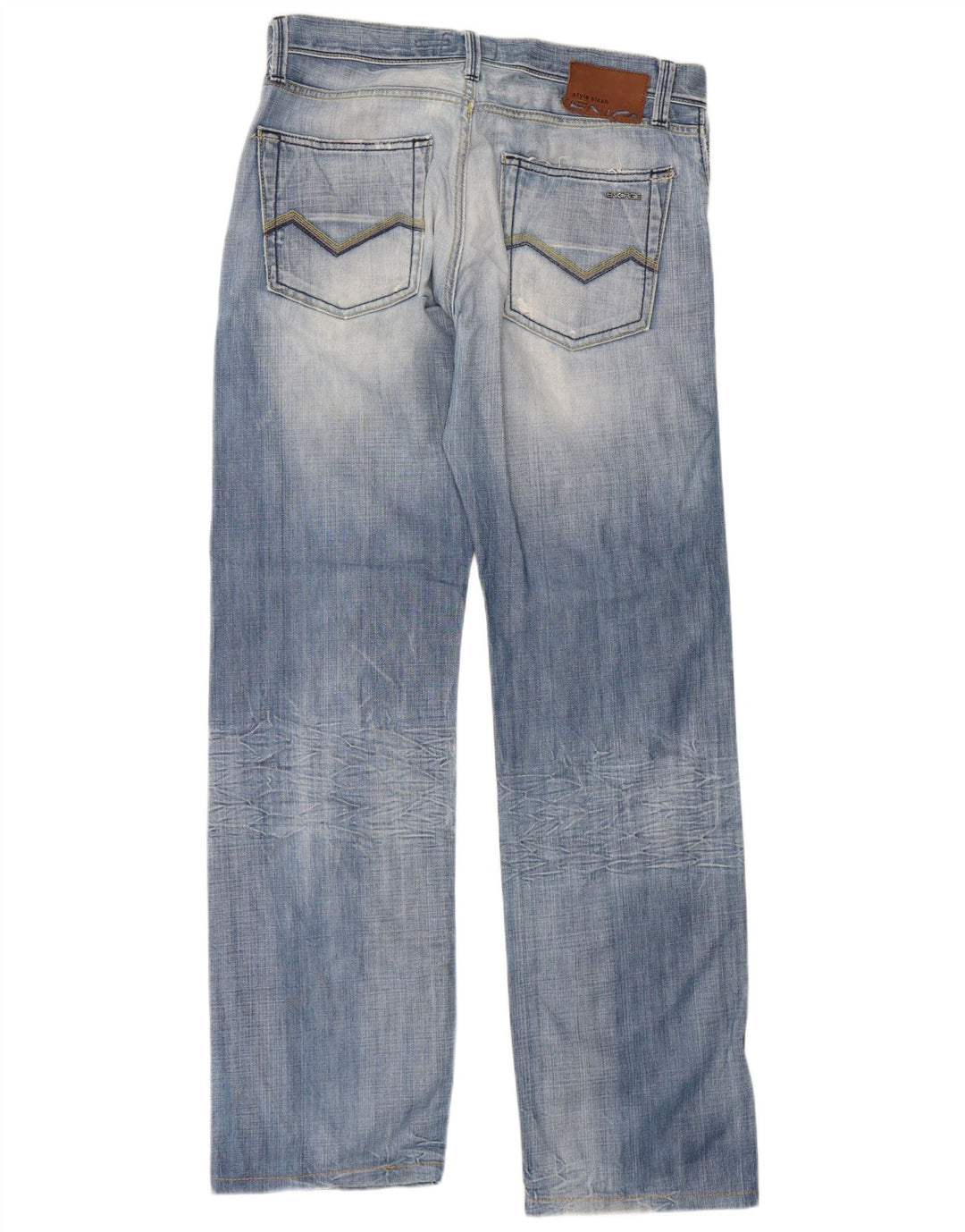 Energie Herren Distressed Straight Jeans W34 L36 Blaue Baumwolle