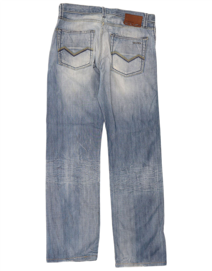 Energie Herren Distressed Straight Jeans W34 L36 Blaue Baumwolle