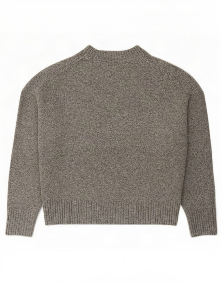 Zara Damen-Pullover, übergroß, Rundhalsausschnitt, Gr. 10, Größe S, Grau