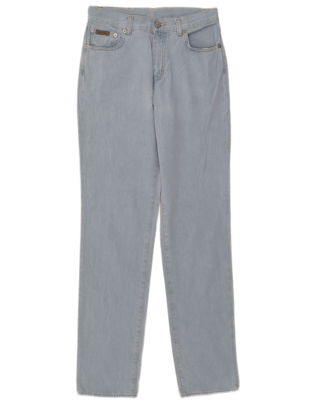 Calvin Klein Damen Straight Jeans W30 L32 Blaue Baumwolle