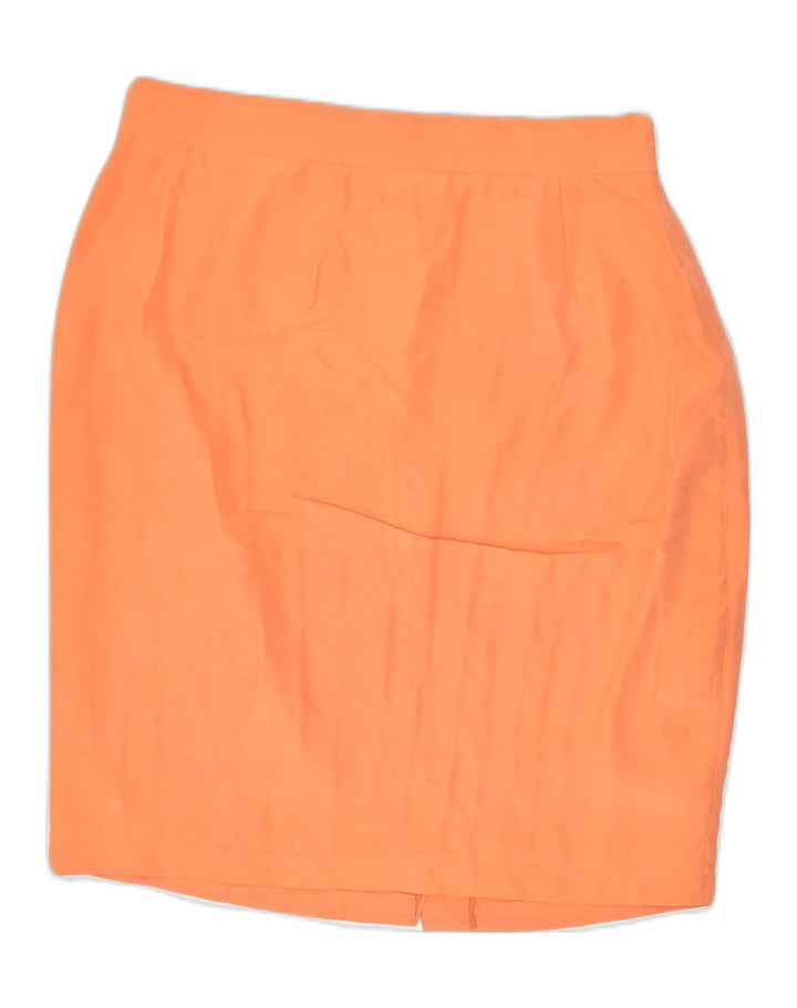 VINTAGE Womens Pencil Skirt W30 Medium Orange Vintage Vintage and Second-Hand Vintage from Messina Hembry 