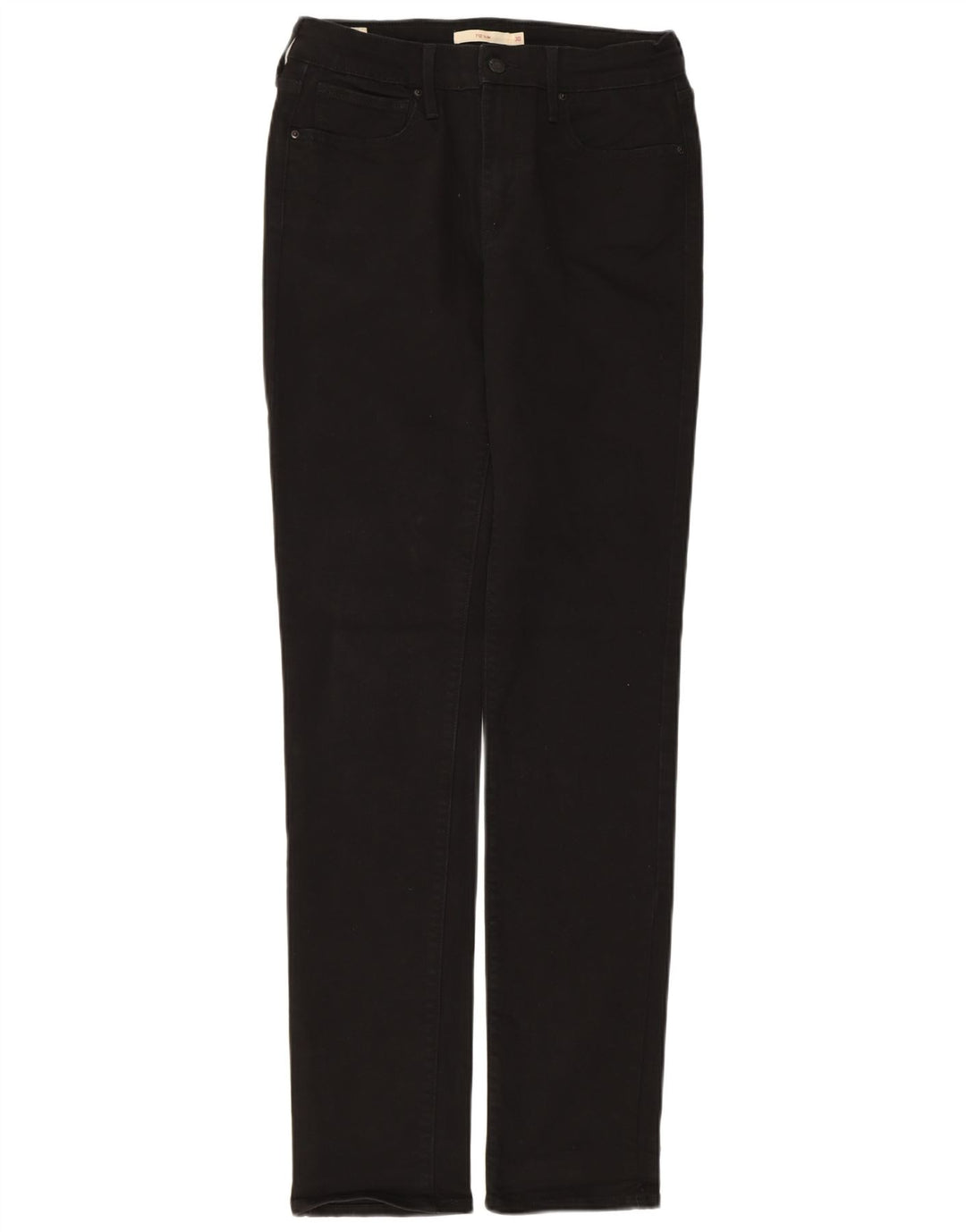 Levi's Damen 710 Slim Jeans W30 L34 Schwarze Baumwolle