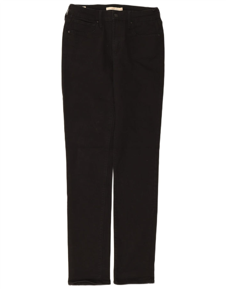 Levi's Damen 710 Slim Jeans W30 L34 Schwarze Baumwolle