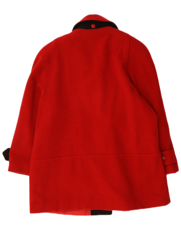 CLASSIC Damen Übergroßer Mantel UK 12 Mittelrote Wolle