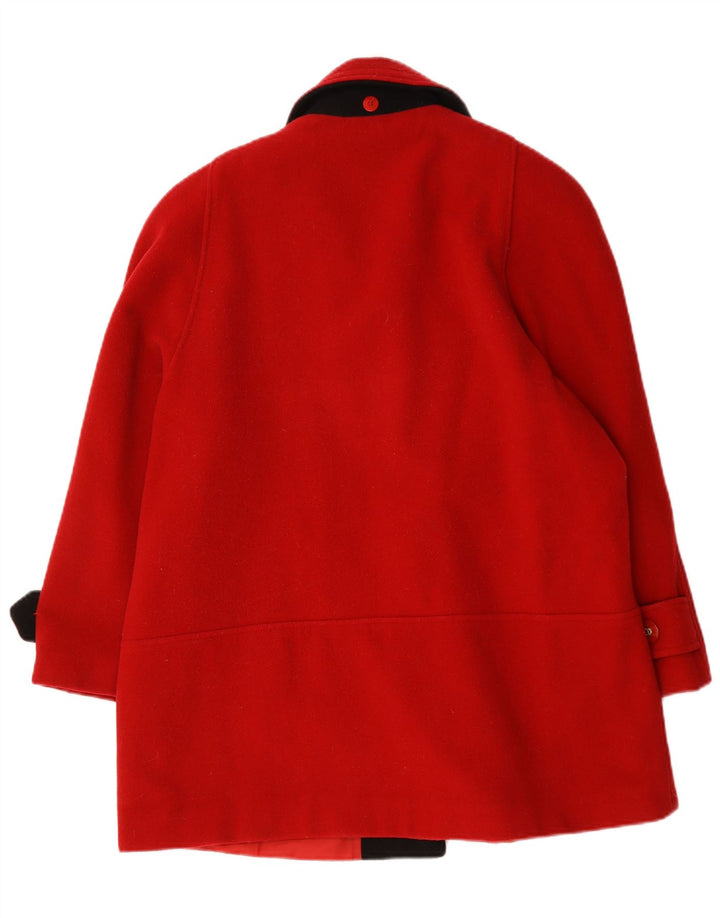 CLASSIC Damen Übergroßer Mantel UK 12 Mittelrote Wolle
